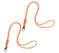 M METERXITY 2-Pack Lanyards for ID Badges, Orange Adjustable Keychain Long Key Neck Lanyard Strap with Lobster Clasp for Man/Woman/Girls/Teacher, ID Holder Folder