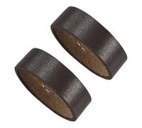 M METERXITY 2-Pack Leather Loop Keeper Accessories, 1.38 Inch/ 3.5 cm Belt Loop Keepers Use for Holding Extra Length Straps in Place Pants, Elastic Belts Buckle [Brown]