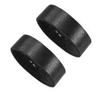 M METERXITY 2-Pack Leather Loop Keeper Accessories, 1.38 Inch/ 3.5 cm Belt Loop Keepers Use for Holding Extra Length Straps in Place Pants, Elastic Belts Buckle [Black]