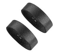 M METERXITY 2-Pack Leather Loop Keeper Accessories, 1.5 Inch/ 3.8 cm Belt Loop Keepers Use for Holding Extra Length Straps in Place Pants, Elastic Texture Belts Buckle [Black]