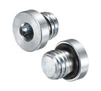 M METERXITY 2-Pack M10x1.5mm Inner Hex Head Pipe Fitting Plug, Carbon Steel Sensor Socket Plug with Seal O-Ring for Terminate Pipe Ends/High Pressure Washer, Sealing Screw