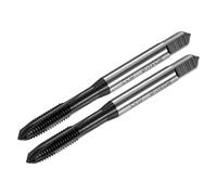 M METERXITY 2-Pack M5x0.8mm Metric Thread Tap, HSS TiCN-Coated Straight Flute Right Hand Thread Screw Tapping Tool for Drilling/Milling Machines/CNC Machine Tools