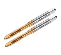 M METERXITY 2-Pack M5x0.8mm Metric Thread Tap, HSS Titanium Coated 63mm Length Straight Flute Right Hand Thread Screw Tapping Tool for Drilling/Milling Machines/CNC Machine Tools