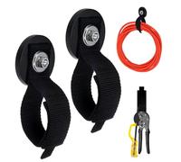 M METERXITY 2-Pack Magnetic Rope Holder, 2.6" Dia Garage Workshop Rope Accessories, Extension Cord Holder, Tool Organization Cord Strap for Hanging/Cables/Magnet Storage Hooks