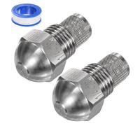 M METERXITY 2-Pack Mist Nozzle 1/4BSPT 0.3mm Orifice Dia Stainless Steel Filter Spray Tip with Sealing Tape for Cooling/Cleaning/Coating/Garden Watering Outdoor Fine Misting Nozzle