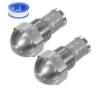 M METERXITY 2-Pack Mist Nozzle 1/4BSPT 0.6mm Orifice Dia Stainless Steel Filter Spray Tip with Sealing Tape for Cooling/Cleaning/Coating/Garden Watering Outdoor Fine Misting Nozzle