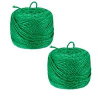 M METERXITY 2-Pack Natural Jute Twine String 3mm x 328ft/100m, Green