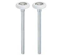 M METERXITY 2-Pack Nylon Garage Door Rollers, 1.8"/ 46mm Quiet Garage Door Wheels 190 Mm/ 7.48" Stem, High Load 6200zz 8 Balls Sealed Precision Bearing for Garage Doors/Flap Doors [White]