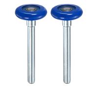 M METERXITY 2-Pack Nylon Garage Door Rollers, 1.8"/ 46mm Quiet Garage Door Wheels 4.72"/ 120mm Stem, High Load 6200zz 8 Balls Sealed Precision Bearing for Garage Doors/Flap Doors [Blue]