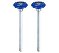 M METERXITY 2-Pack Nylon Garage Door Rollers, 1.8"/ 46mm Quiet Garage Door Wheels 7"/ 178mm Stem, High Load 6200zz 8 Balls Sealed Precision Bearing for Garage Doors/Flap Doors [Blue]