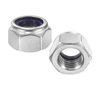 M METERXITY 2-Pack Nylon Insert Hex Lock Nuts, M24 x 3mm Thread 304 Stainless Steel Self-Locking Locknuts Hexagon Nut Metric Nuts for Machinery/Home Repair/Industrial Fasteners