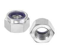 M METERXITY 2-Pack Nylon Insert Hex Lock Nuts, M30 x 3.5mm Thread 304 Stainless Steel Self-Locking Locknuts Hexagon Nut Metric Nuts for Machinery/Home Repair/Industrial Fasteners