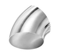 M METERXITY 2-Pack OD 3.5 Inch 45 Degree Mandrel Bend Elbow, Thicken 1.5 mm 304 Stainless Steel Exhaust Elbow Pipe for Car Modified Exhaust System, Stair Handrail Bend, Height 104 mm