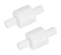 M METERXITY 2-Pack One Way Check Valve, 5/16" Barb Hose Non Return Plastic Pressure Ozone Resistance Air Valve for Fuel/Oil/Water/Air/Gas 1.83" [White]