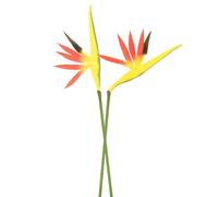 M METERXITY 2-Pack Orange Yellow Artificial Bird of Paradise Flowers,22 Inch Faux Bird of Paradise PU Bouquets Real Touch Faux Flowers for Home/Wedding/Christmas/Party