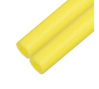 M METERXITY 2-Pack Pipe Insulation Foam Tube, 17 x 2.4(L x OD) Foam Pipe Covers, Pre-Slit Clamp Foam Protection for Padding/Bumper Corner Edge Protection/Handle Water Pipes [Yellow]