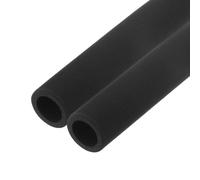 M METERXITY 2-Pack Pipe Insulation Foam Tube, 22mm 7/8" ID 32mm OD 298mm Length, Soft Flexible Foam Tubing Pipe Foam Insulation for Handle Grip Support/Guitar Stand/Roof Racks [Black]