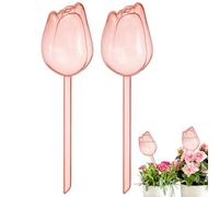 M METERXITY 2-Pack Plant Watering Globes, 9.4 Inch Plastic Self Watering Planter Insert for Indoor/Outdoor Plants, Self Water Devices [Champagne]