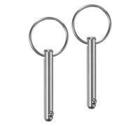 M METERXITY 2-Pack Quick Release Pins, 1/4" [6mm] Diameter, 1.26" [32mm] Usage Length Bimini Top Pin for Shipbuilding/Boat/Trailer, 1.77" [45mm] Total Length 304 Stainless Steel Hardware Pins