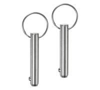 M METERXITY 2-Pack Quick Release Pins, 3/8" [10mm] Diameter, 1.69" [43mm] Usage Length Bimini Top Pin for Shipbuilding/Boat/Trailer, 2.36" [60mm] Total Length 304 Stainless Steel Hardware Pins