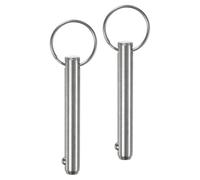 M METERXITY 2-Pack Quick Release Pins, 3/8" [10mm] Diameter, 2.36" [60mm] Usage Length Bimini Top Pin for Shipbuilding/Boat/Trailer, 2.95" [75mm] Total Length 304 Stainless Steel Hardware Pins