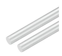 M METERXITY 2-Pack Round Aluminum Rod, 15mm (9/16") Dia 200mm (8") Length 6061 Aluminum Round Rod Solid Lathe Bar Stock Metal Sticks for DIY Crafts Making/Industrial/Construction/Model