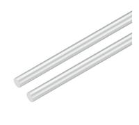 M METERXITY 2-Pack Round Aluminum Rod, 7mm (9/32") Dia 300mm (12") Length 6061 Aluminum Round Rod Solid Lathe Bar Stock Metal Sticks for DIY Crafts Making/Industrial/Construction/Model
