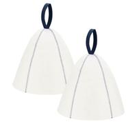 M METERXITY 2-Pack Sauna Hat for Women and Men, Felt Sauna Cap Vaporarium Soft Durable Comfortable Breathable for Spa/Steam Room/Bath House Accessories, Russian Banya Hat [Blue]