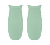 M METERXITY 2-Pack Silicone Pot Handle Covers, 1.5" ID Heat-Resistant Cast Iron Handle Cover for Skillet/Frying Pan Cookware, Non-Slip Safe Hold Grip Protectors [Green, Bear Style]