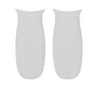 M METERXITY 2-Pack Silicone Pot Handle Covers, 1.9" ID Heat-Resistant Cast Iron Handle Cover for Skillet/Frying Pan Cookware, Non-Slip Safe Hold Grip Protectors [Gray, Primate Style]