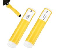M METERXITY 2-Pack Silicone Pot Handle Covers, Heat-Resistant Cast Iron Handle Cover for Skillet/Frying Pan Cookware, Non-Slip Safe Hold Grip Protectors [Yellow, Medium]