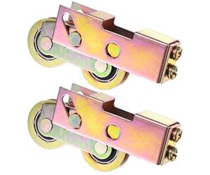 M METERXITY 2-Pack Sliding Patio Door Roller,1-1/4"/32mm Steel Ball Bearing Sturdy Sliding Roller Assembly Adjustable Sliding Door Wheel Replacement for Sliding Door