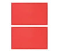 M METERXITY 2-Pack Solid Red Flag Blank Patch, 3.1" x 2" Rectangular PVC Patches Pure Color DIY Flags for Clothing/Hats/Backpacks/Vests/Jackets/Garments DIY Crafts