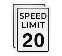 M METERXITY 2-Pack Speed Limit 20 MPH Sign, 16" x 12" Aluminum Weather Resistant Waterproof Rust Free Traffic Sign Traffic Street Signs W 2 Pre-drilled Holes for Outdoor/Indoor Metal Road Sign