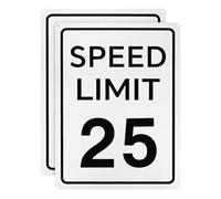 M METERXITY 2-Pack Speed Limit 25 MPH Sign, 16" x 12" Aluminum Weather Resistant Waterproof Rust Free Traffic Sign Traffic Street Signs W 2 Pre-drilled Holes for Outdoor/Indoor Metal Road Sign