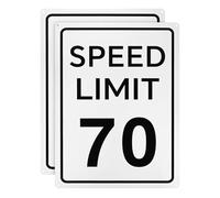 M METERXITY 2-Pack Speed Limit 70 MPH Sign, 16" x 12" Aluminum Weather Resistant Waterproof Rust Free Traffic Sign Traffic Street Signs W 2 Pre-drilled Holes for Outdoor/Indoor Metal Road Sign