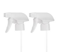 M METERXITY 2-Pack Spray Bottle Replacement Nozzles Plastic Anti-Leak Trigger Sprayer Nozzles Spray Bottle Top for Home/Garden Cleaning [Fit Standard 28/410 Neck Bottles, Pure White]
