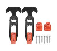 M METERXITY 2-Pack T-Handle Rubber Flexible Draw Latches,3.9" Flexible Draw Latches Flexible T-Handle Hasp Rubber with Screws for Toolbox/Golf Cart/Vehicle Engine/Cooler/Hood [Black Orange]