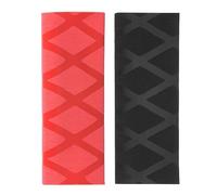 M METERXITY 2 Pack Table Tennis Racket Grip Tape - Paddle Grip, Soft Rubber, Apply to Ping Pong Gripping Handle (100 x 48mm, Red/Black)