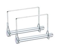 M METERXITY 2-Pack Trailer Coupler Pin, 1/2" Diameter 3.94" Long Carbon Steel Galvanized Square Lock Wire Hitch Pins for Farm Trailers/Lawn Mowers/Garden, Coupler PTO Shaft