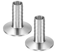 M METERXITY 2-Pack Tri Sanitary 1.5 in Clamp Barbed Ferrule OD 50.5mm | Fittings to 3/4 in Hose Adapter Stainless Steel Pipe Fitting for Food/Beverage/Home Brew Adapter Connector