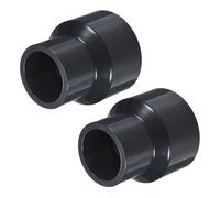 M METERXITY 2-Pack UPVC Reducer Pipe Fitting, 2" x1-1/4 Reducing Coupling Connector Schedule 80 PVC Straight Pipe Coupling Connector for Water Line [Grey]