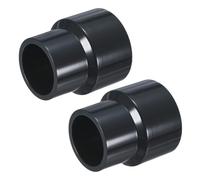 M METERXITY 2-Pack UPVC Reducer Pipe Fitting, DN32x25 Reducing Coupling Connector PVC Straight Pipe Coupling Connector for Water Line [Grey]