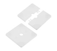 M METERXITY 2-Pack Wall Split Flange, ABS Square Self-Adhesive Escutcheon Plate Cover Buckle for 12mm/0.47in Dia Pipe Accessories/Floor/Ceiling, Plumbing Cover Plates [White,7mm/0.28in H]