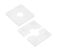 M METERXITY 2-Pack Wall Split Flange, for 1 Inch/25mm OD Pipe ABS Escutcheon Plate Square Self-Adhesive Plumbing Cover Plates for Water Pipe/Faucet [White]