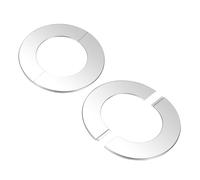 M METERXITY 2-Pack Wall Split Flange, for 3.1 Inch/80mm OD Pipe 304 Stainless Steel Escutcheon Plate Round Self-Adhesive Plumbing Cover Plates for Water Pipe/Faucet