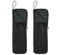 M METERXITY 2-Pack Wet Umbrellas Bags, 13.4x4.3 Inch Portable Waterproof Oxford Cloth Reversible Folding Umbrellas Sleeve Cover, Organizer Zipper Case for Travel Home Outdoor [Black]