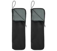 M METERXITY 2-Pack Wet Umbrellas Bags, 13.4x4.3 Inch Portable Waterproof Oxford Cloth Reversible Folding Umbrellas Sleeve Cover, Organizer Zipper Case for Travel Home Outdoor [Gray]