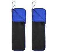 M METERXITY 2-Pack Wet Umbrellas Bags, 13.4x4.3 Inch Portable Waterproof Oxford Cloth Reversible Folding Umbrellas Sleeve Cover, Organizer Zipper Case for Travel Home Outdoor [Blue]