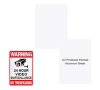M METERXITY 2-Pack White Blank Metal Signs 10x14 Inch Painted Aluminum Sheet Reflective UV Protected Blank Custom Sign for Crafts/Yard/Garden/Outdoors/Indoor Thick 0.03 Inch